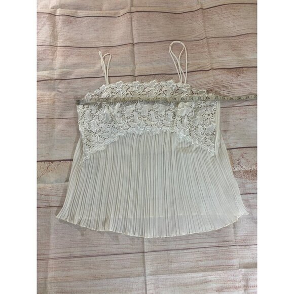 Marks & Spencer Women's Lace Pleated Sheer Lingerie Camisole Top - UK 16 (US12) - Picture 7 of 10